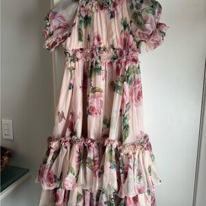 Dolce & Gabbana Pink Floral Kids Dress
